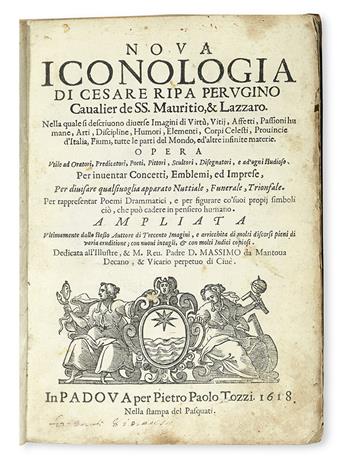 RIPA, CESARE. Nova Iconologia.  1618